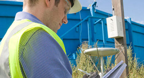 Man performing site monitoring